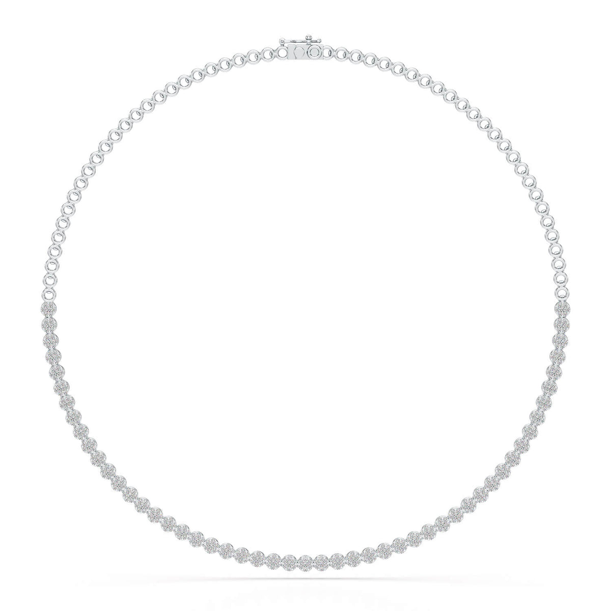 3.8 CT Lab Diamond Tennis Necklace
