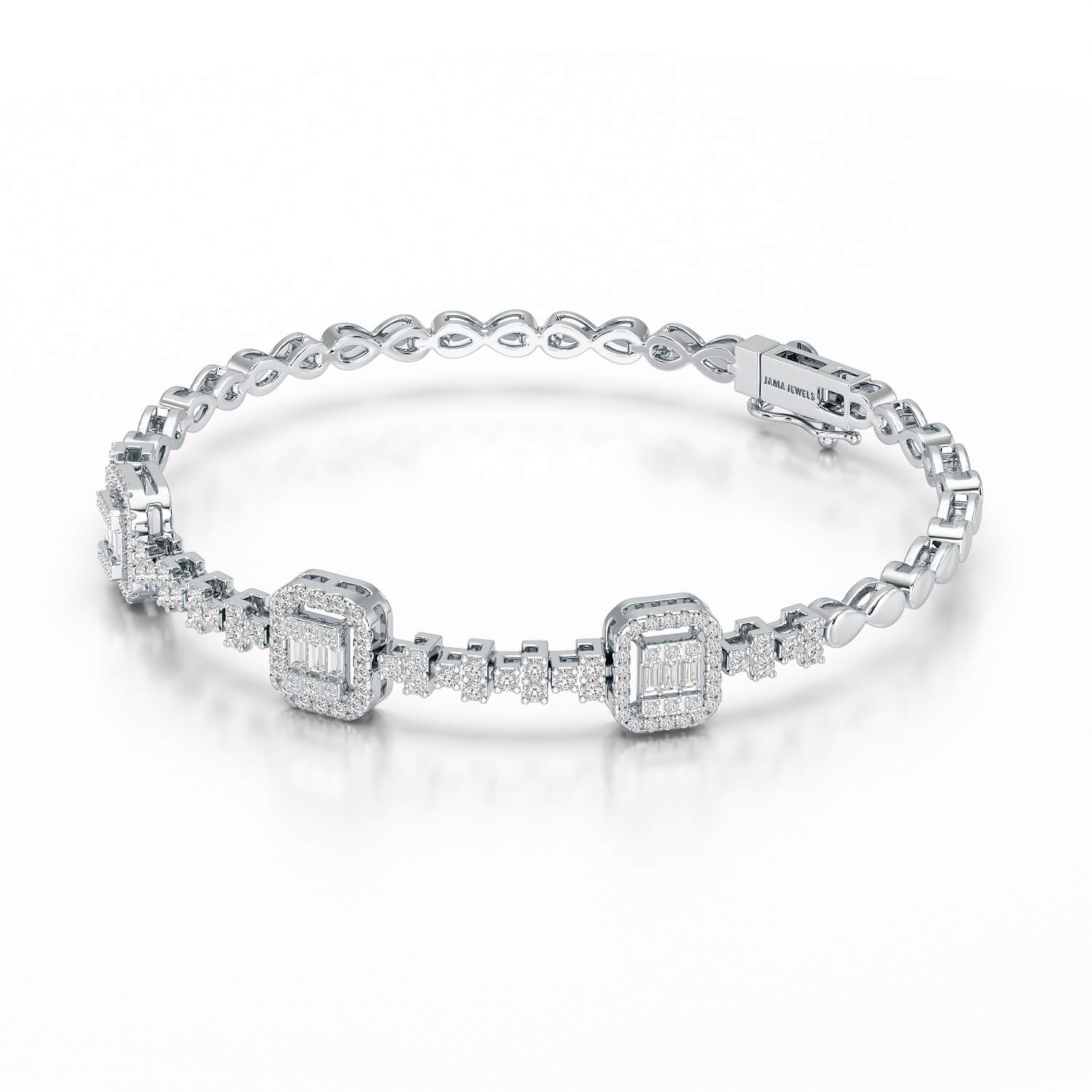 1.13 CT Baguette Cut Lab Diamond Bracelet