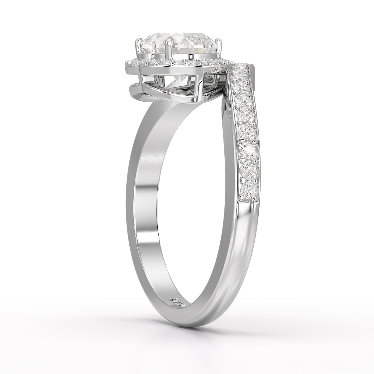 1.13 CT Heart Cut Lab Diamond Ring