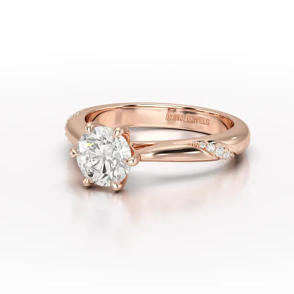 1.16 CT Round Lab Diamond Solitaire Ring - Jama Jewels 