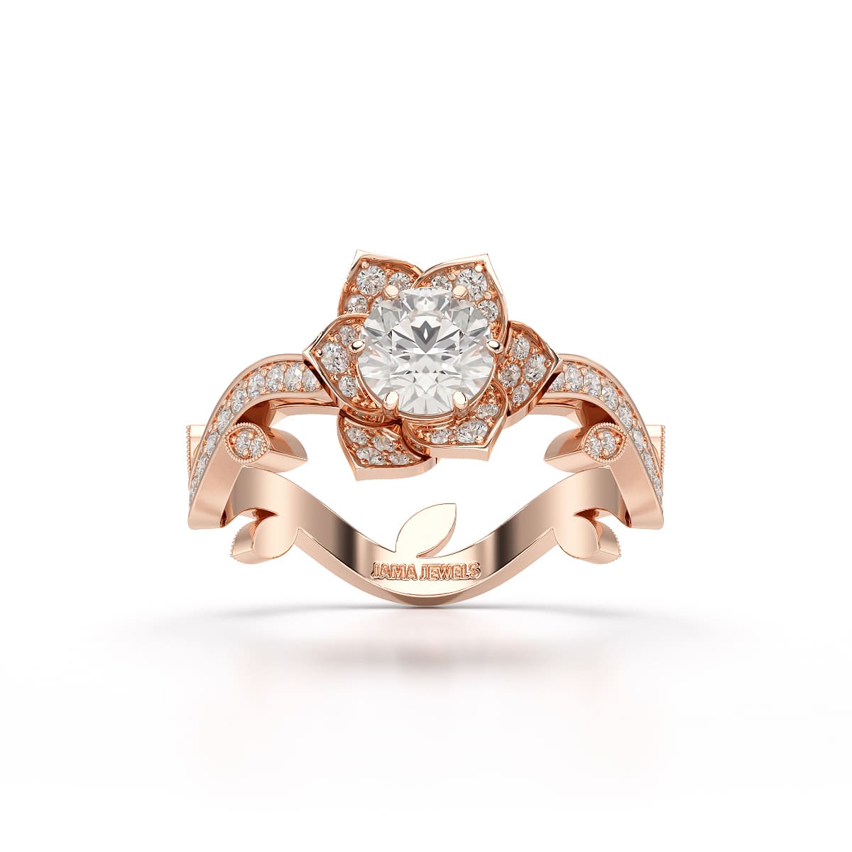 1.16 CT Flower Cut Round Lab Diamond Ring