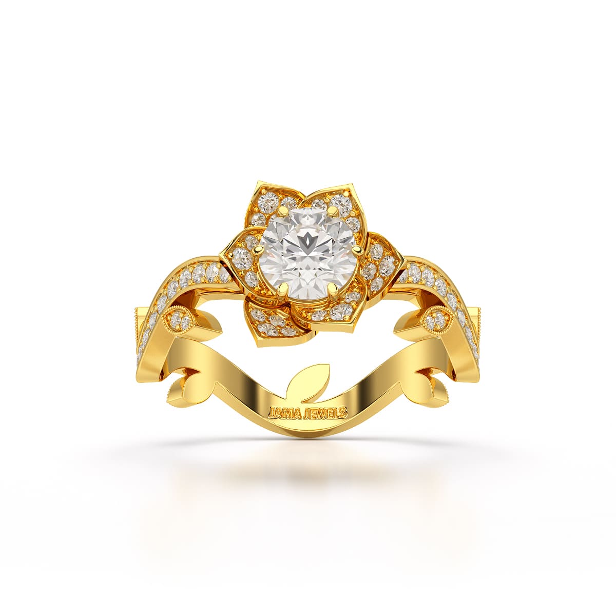 1.16 CT Flower Cut Round Lab Diamond Ring