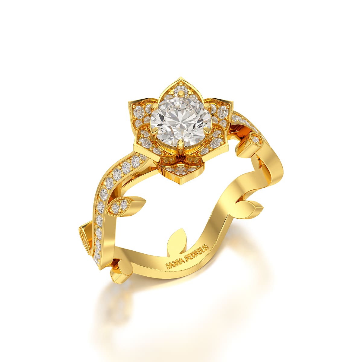1.16 CT Flower Cut Round Lab Diamond Ring