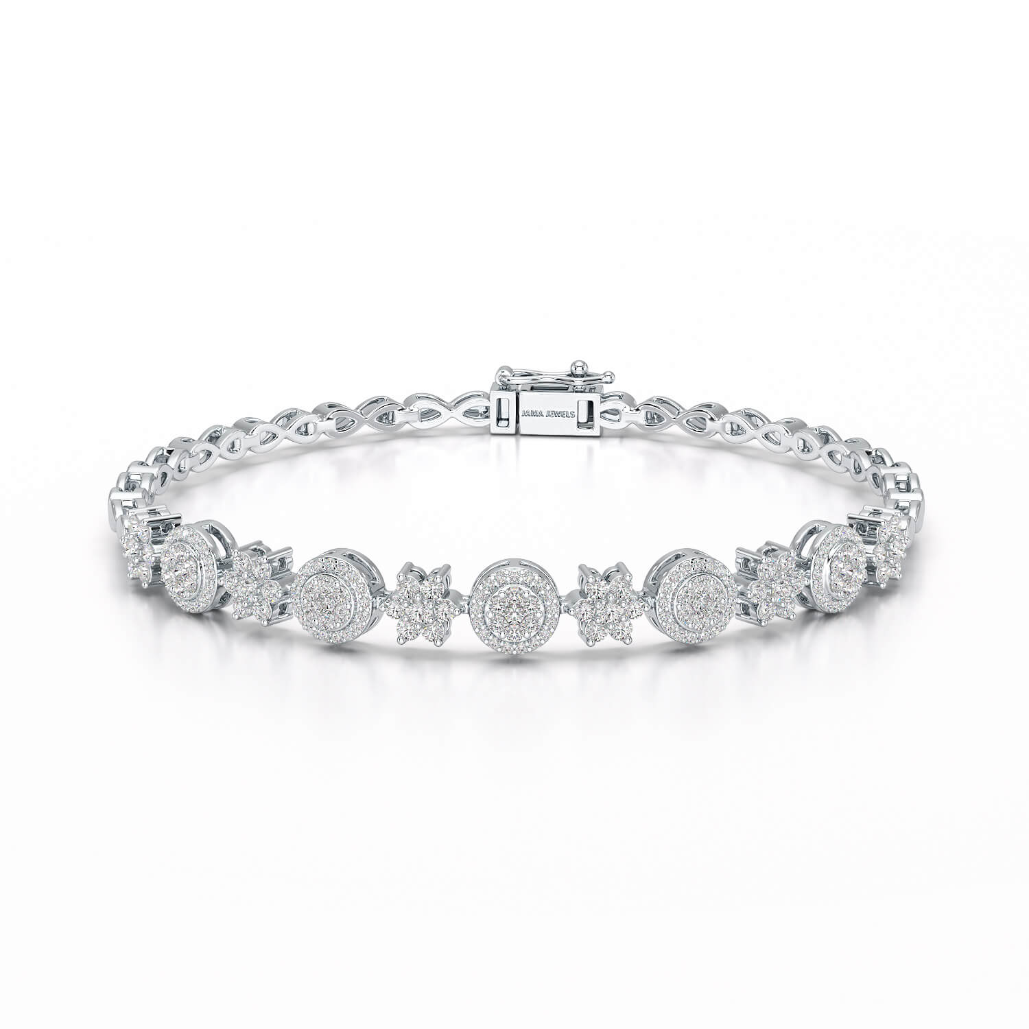 1.26 CT Lab Diamond Flower Shape Bracelet