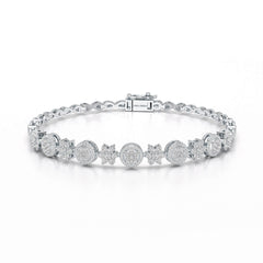 1.26 CT Lab Diamond Flower Shape Bracelet