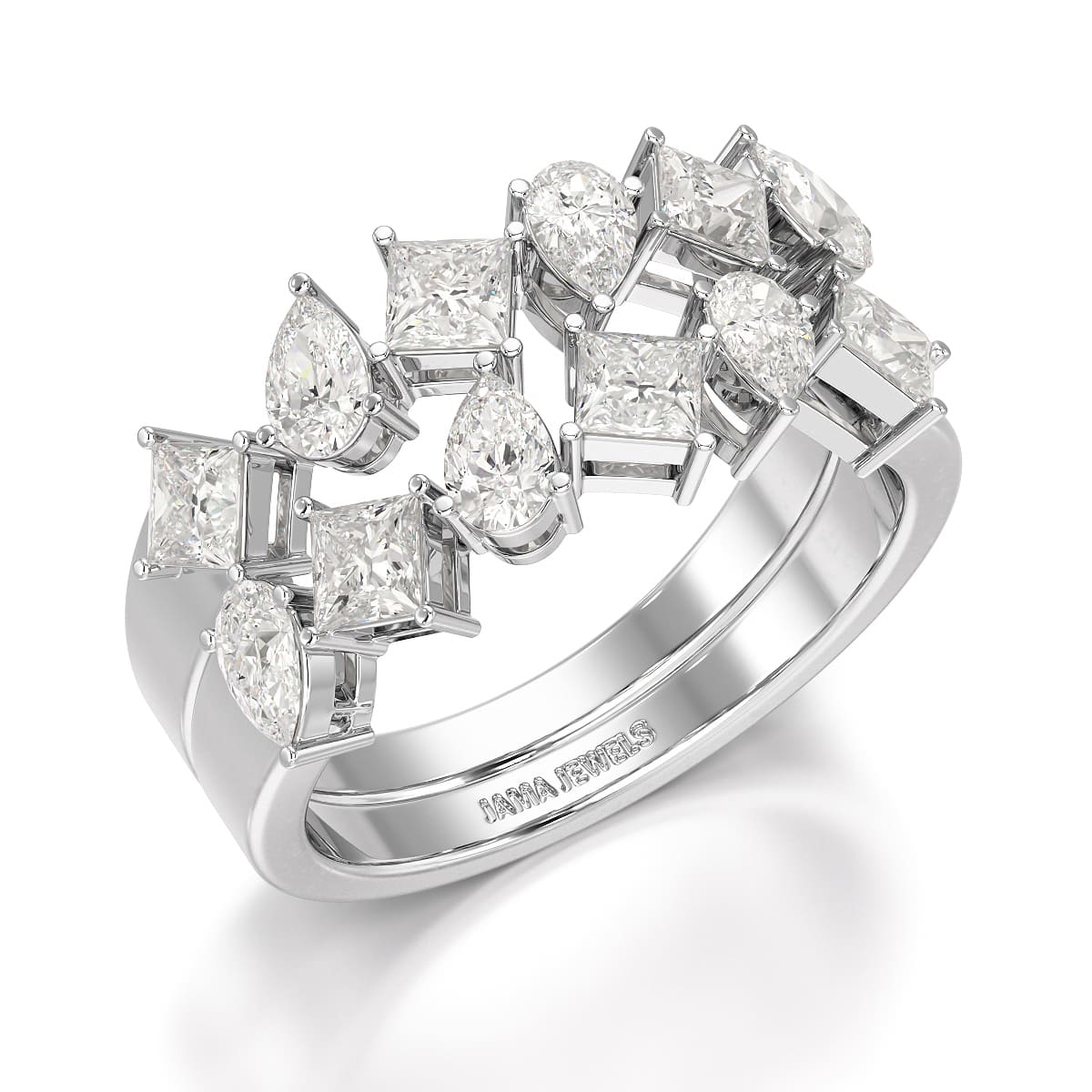 1.38 CT Two Layer Lab Diamond Ring