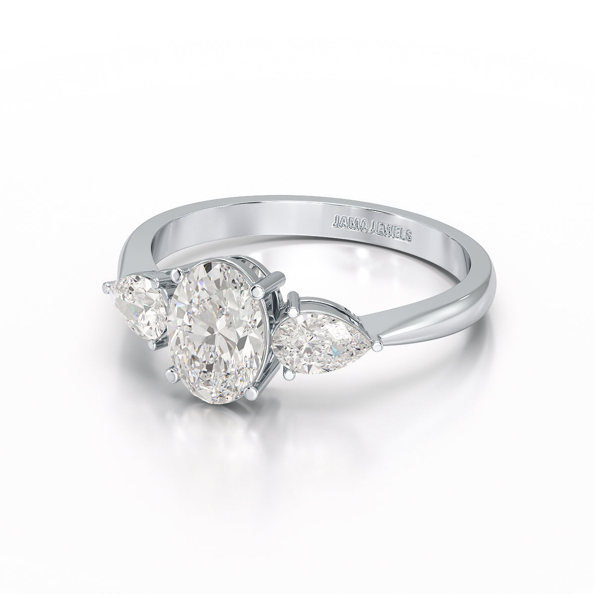 1.3 CT Three Stone Lab Diamond Ring