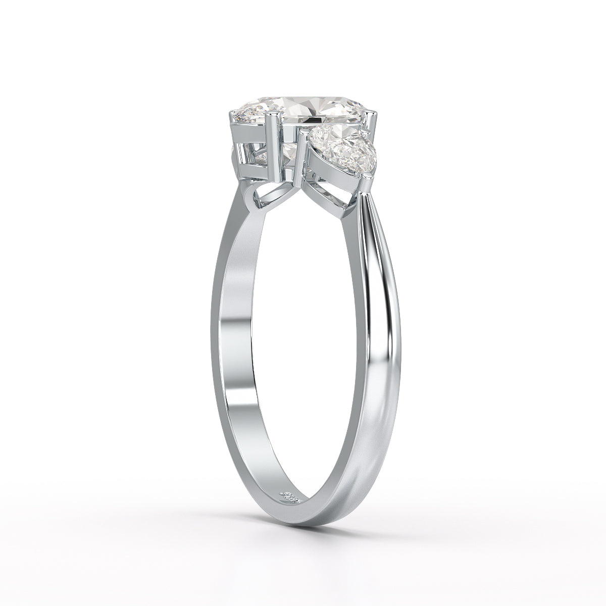 1.3 CT Three Stone Lab Diamond Ring