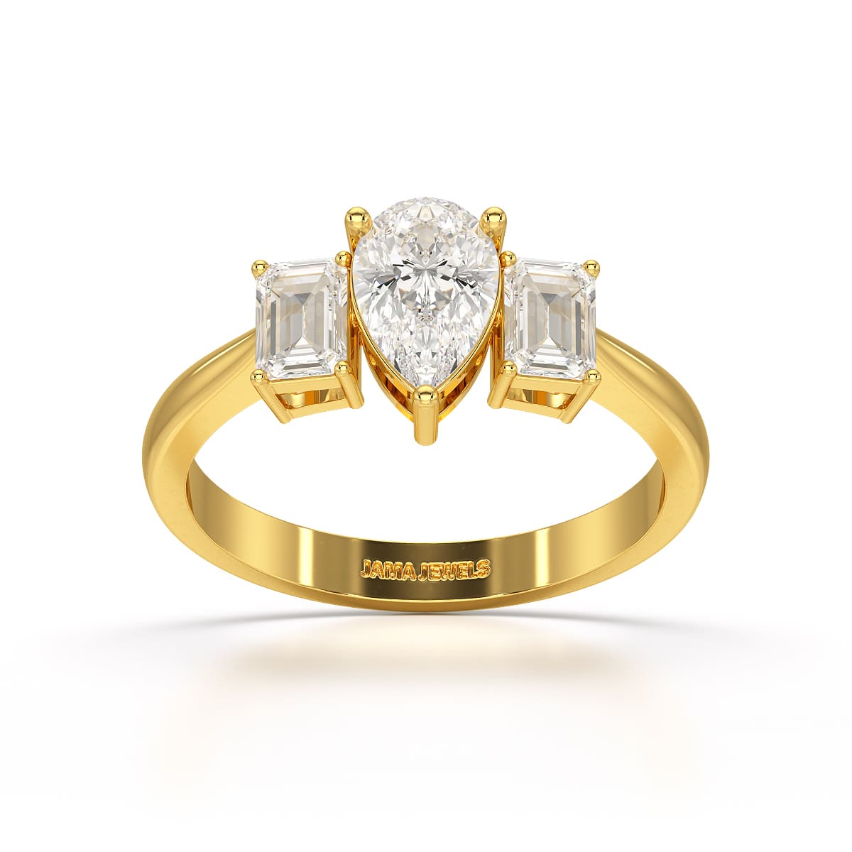 1.3 CT Three Stone Lab Diamond Engagement Ring