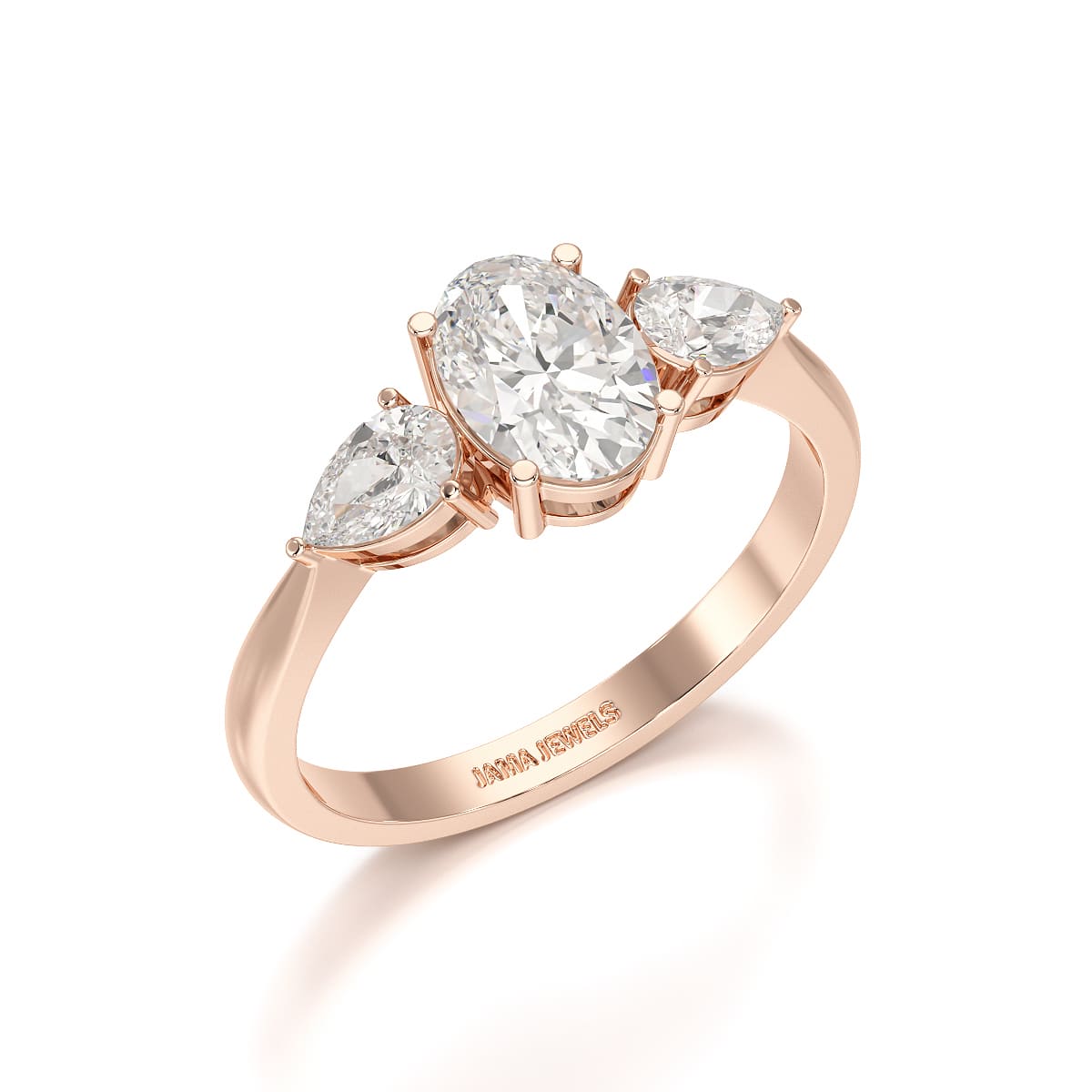 1.3 CT Three Stone Lab Diamond Ring