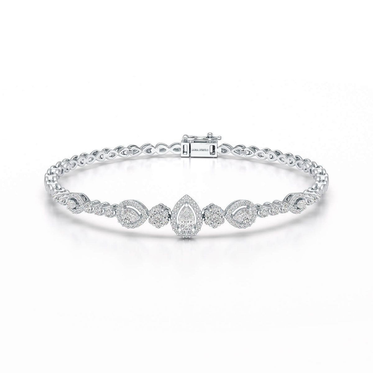 1.53 CT Pear Cut Lab Grown Diamond Bracelet