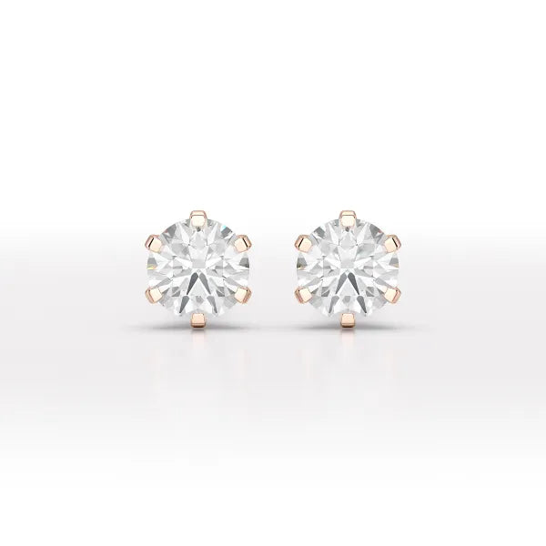 1.68 CT Round Lab Diamond Stud Earrings - Jama Jewels 