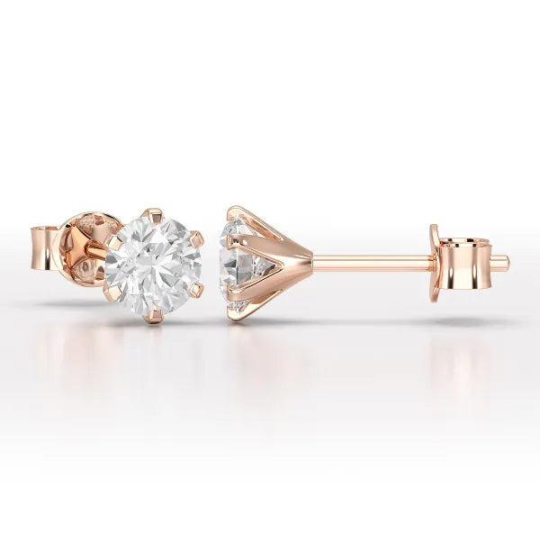 1.68 CT Round Lab Diamond Stud Earrings - Jama Jewels 