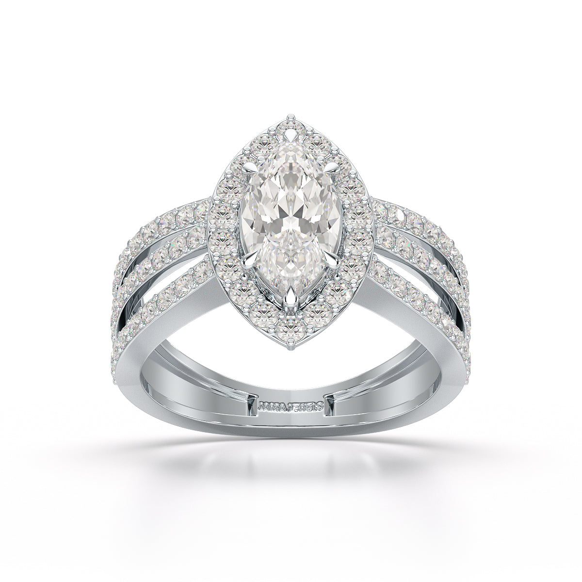 1.88 CT Layered Marquise Cut Lab Diamond Ring
