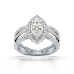 1.88 CT Layered Marquise Cut Lab Diamond Ring