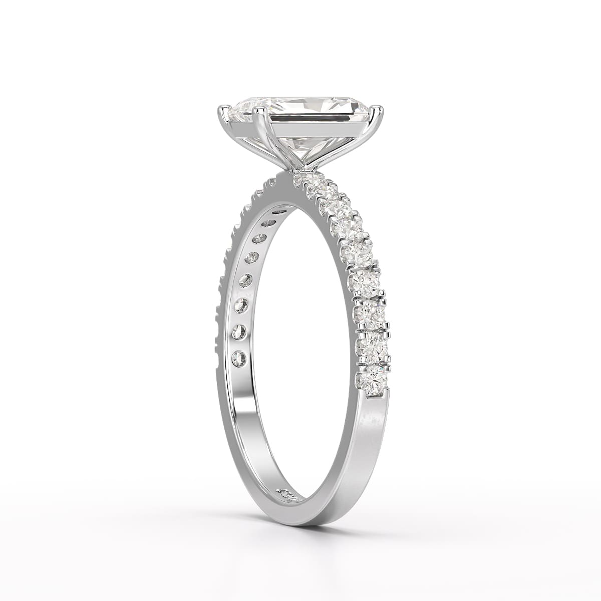 1.88 CT Radiant Cut Lab Diamond Ring