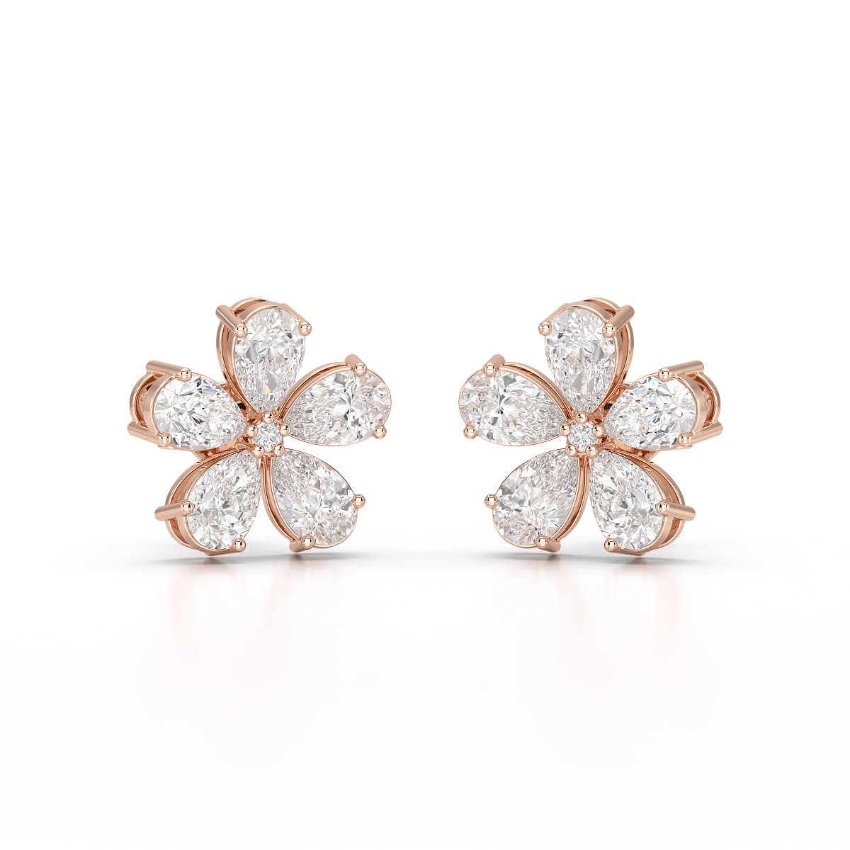 1.82 CT Lab Diamond Pear Cut Stud Earrings