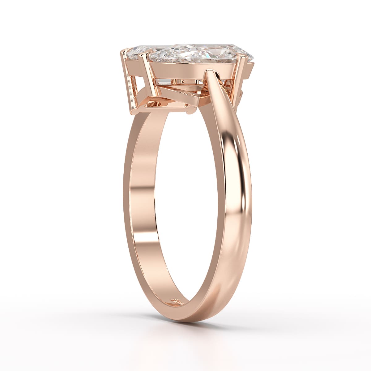 1.8 CT Emerald and Pear Lab diamond Ring