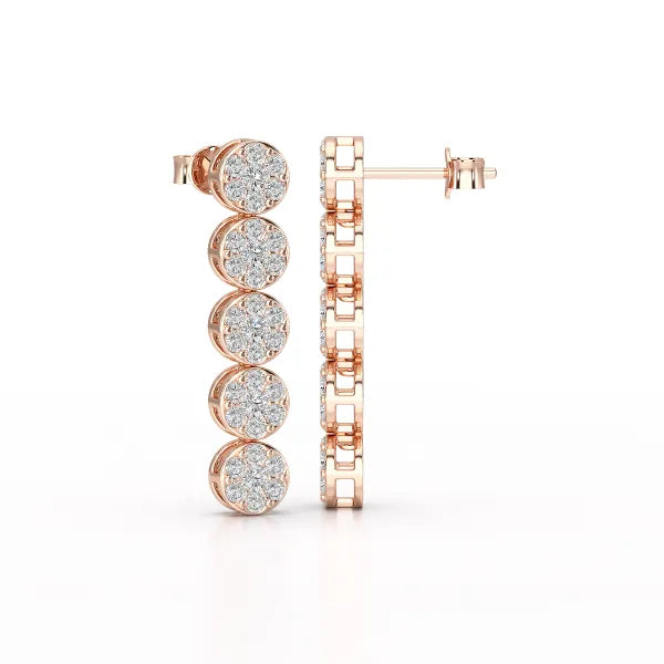 1.92 CT Diamond Designed Wedding Earrings - Jama Jewels 