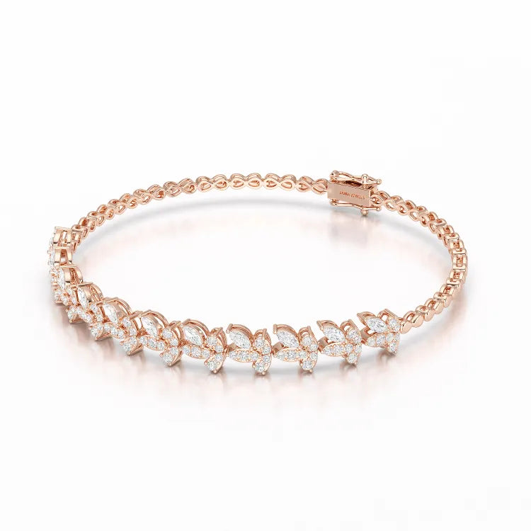 1.95 CT Marquise Cut Diamond Lab Created Bracelet