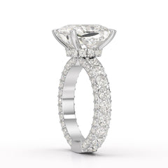 11 CT Lab Diamond Cushion Cut Ring