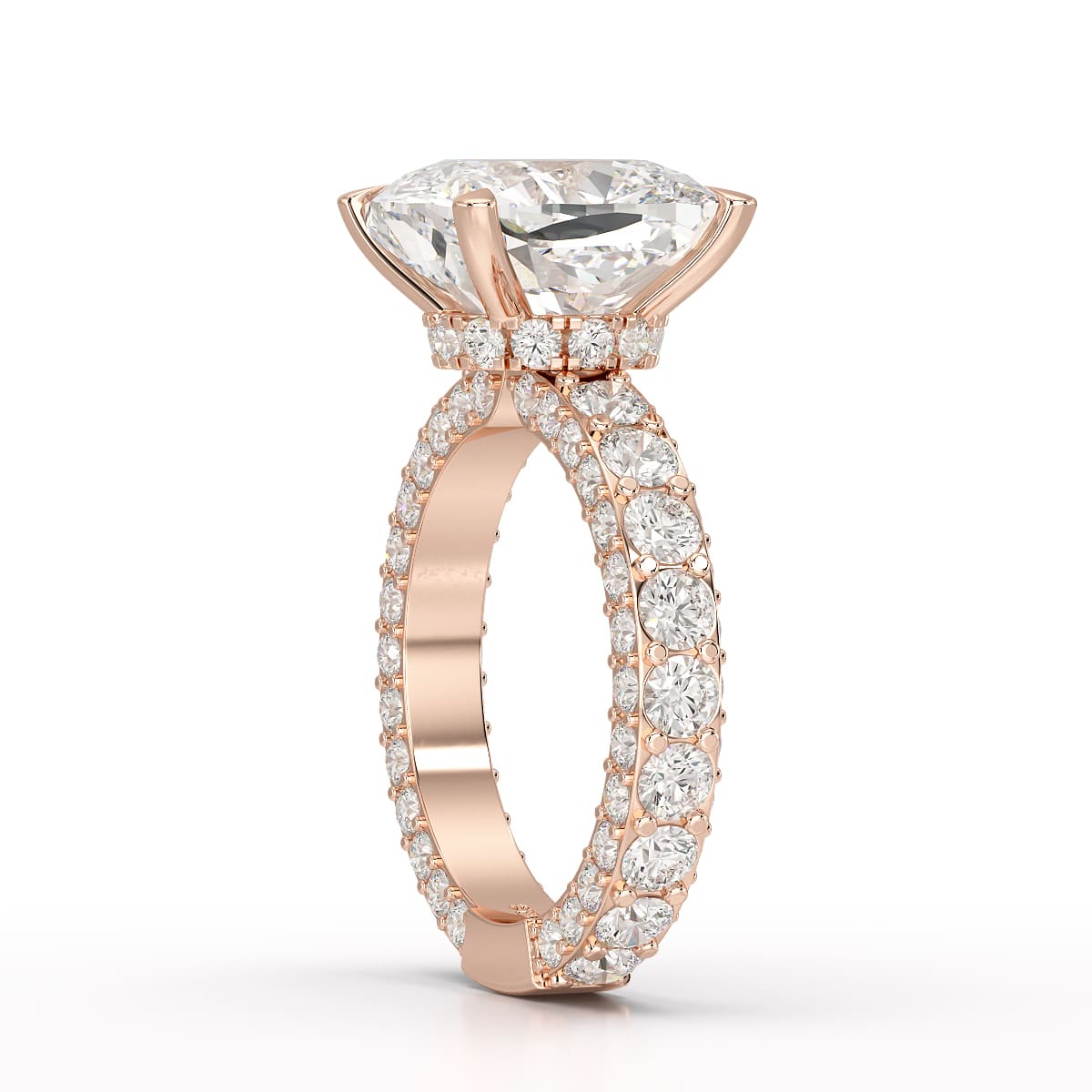 11 CT Lab Diamond Cushion Cut Ring