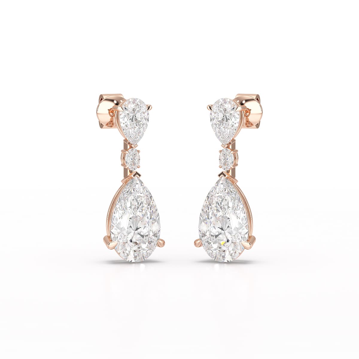 11.9 CT Pear Cut Lab Diamond Drop Earring