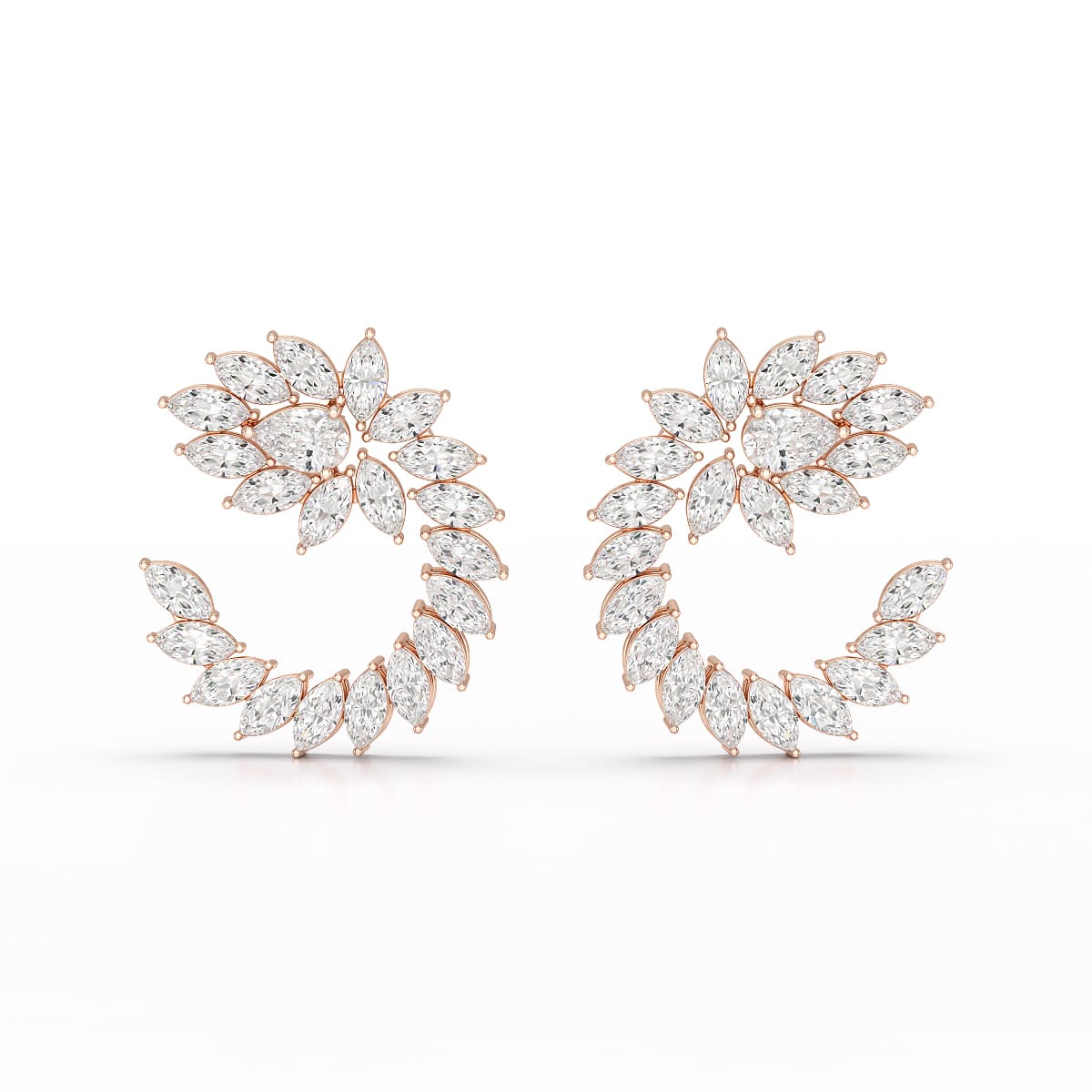 12.2 CT Marquise Cut Lab Diamond Earring