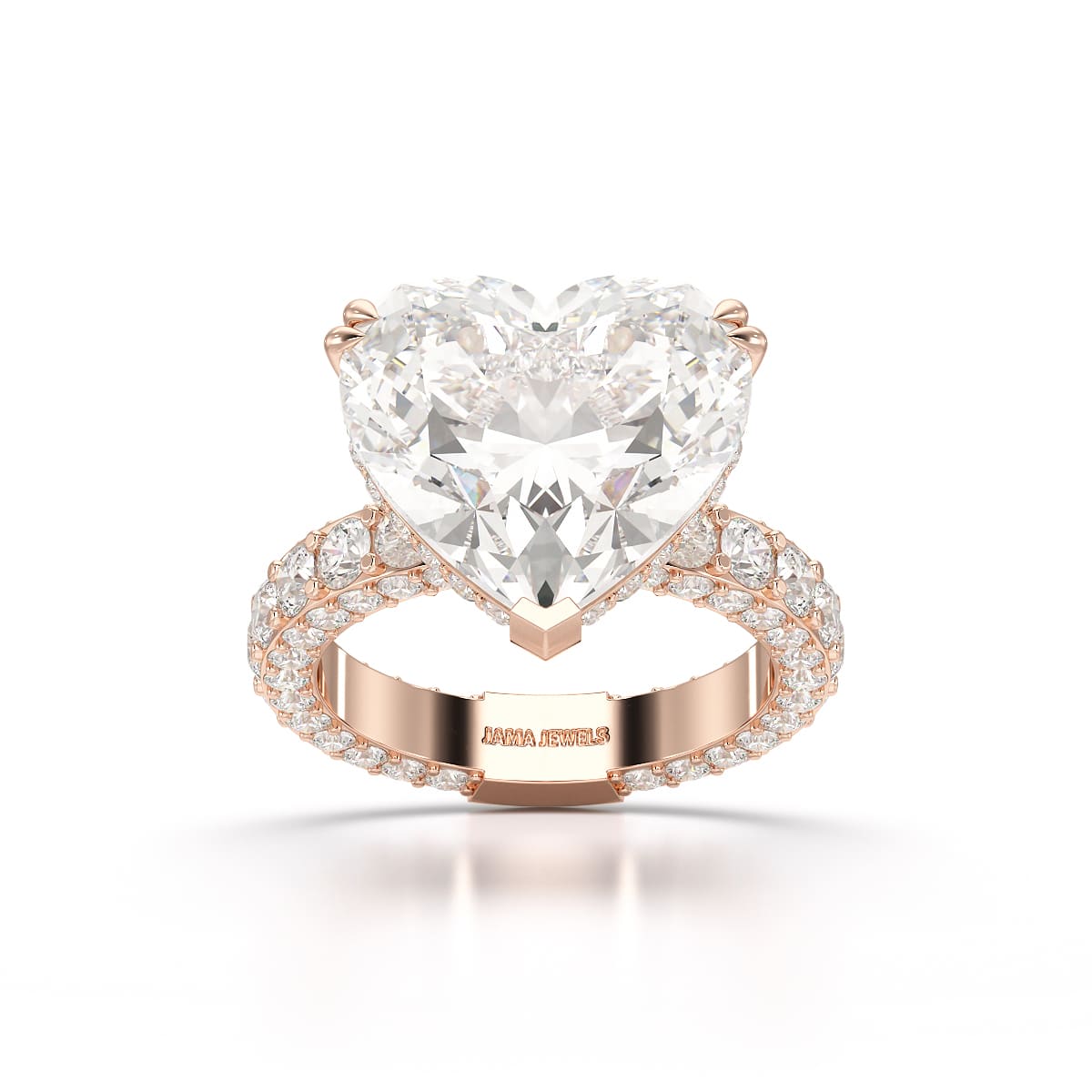 12.33 CT Hidden Halo Lab Diamond Heart Cut Ring