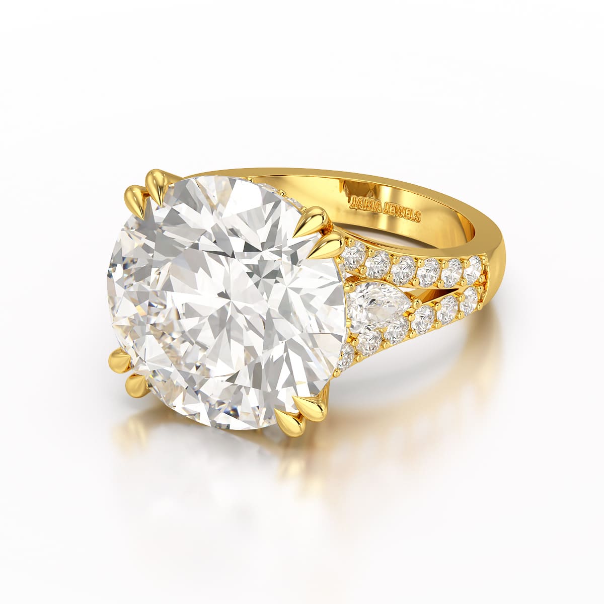 12.75 CT Round Cut Solitaire Lab Diamond Ring