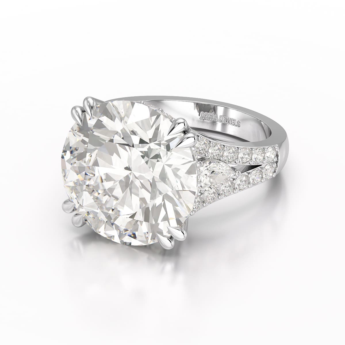 12.75 CT Round Cut Solitaire Lab Diamond Ring