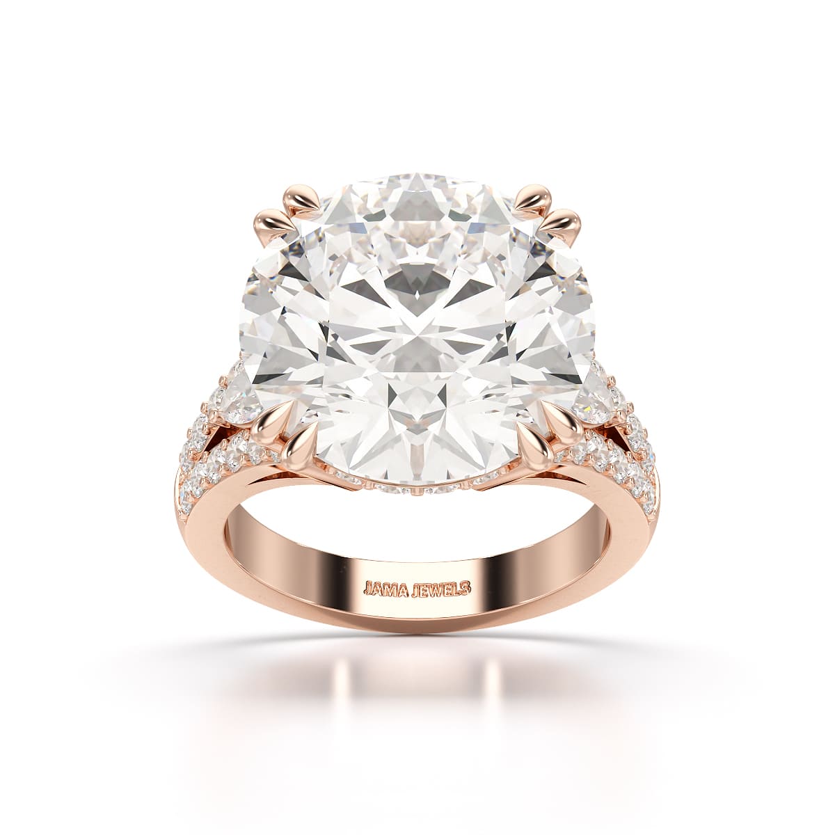 12.75 CT Round Cut Solitaire Lab Diamond Ring