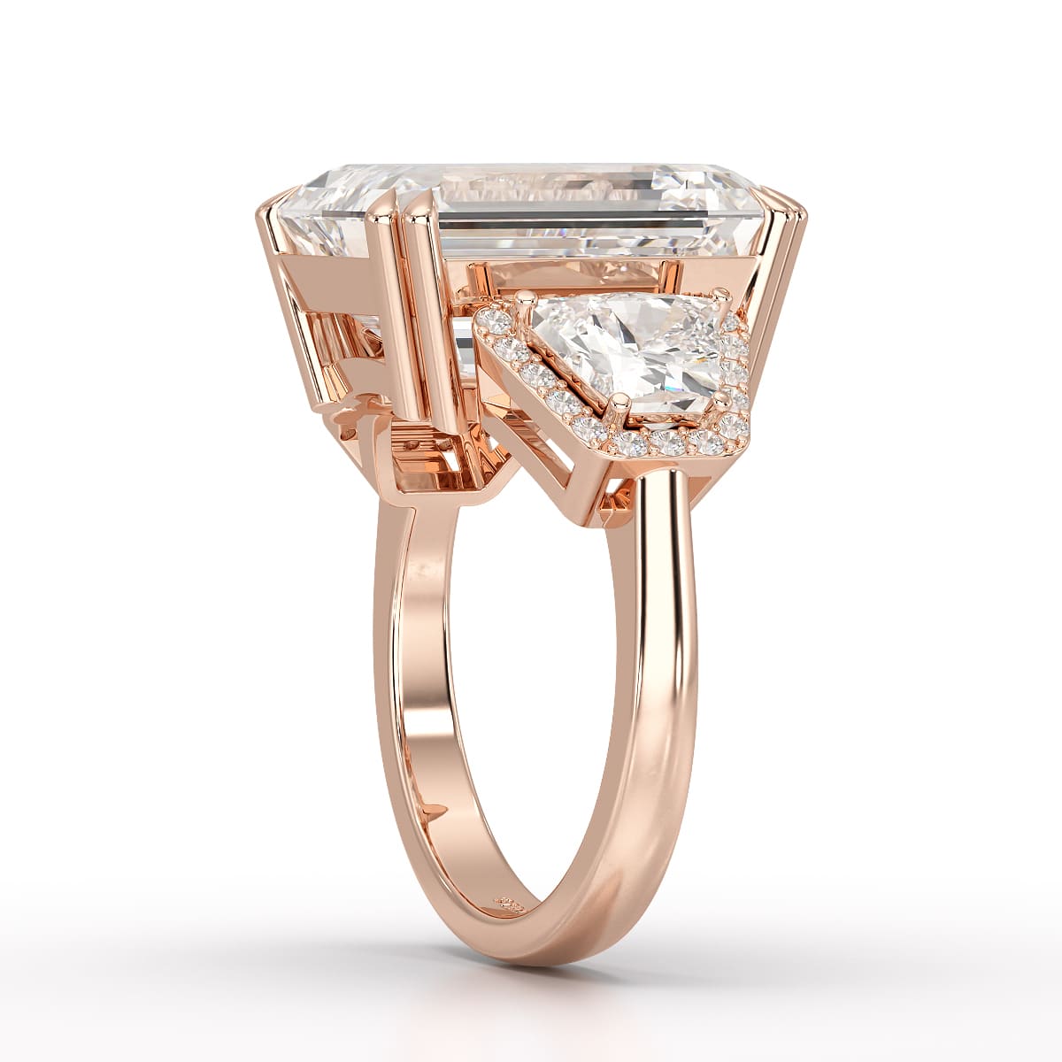 13.49 CT Emerald Cut Lab Diamond Ring
