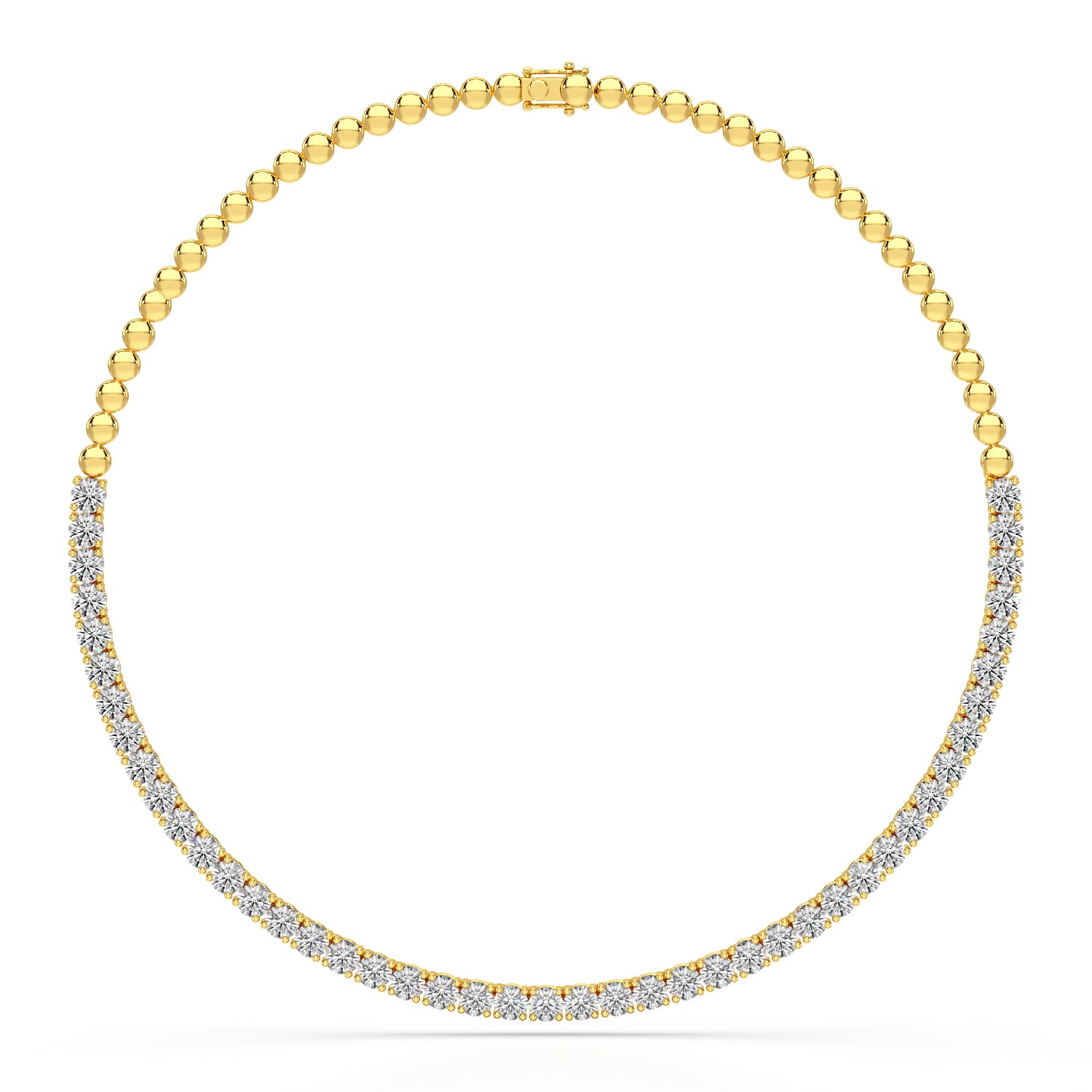 15.86 CT Round Brilliant Riviere Lab Diamond Necklace