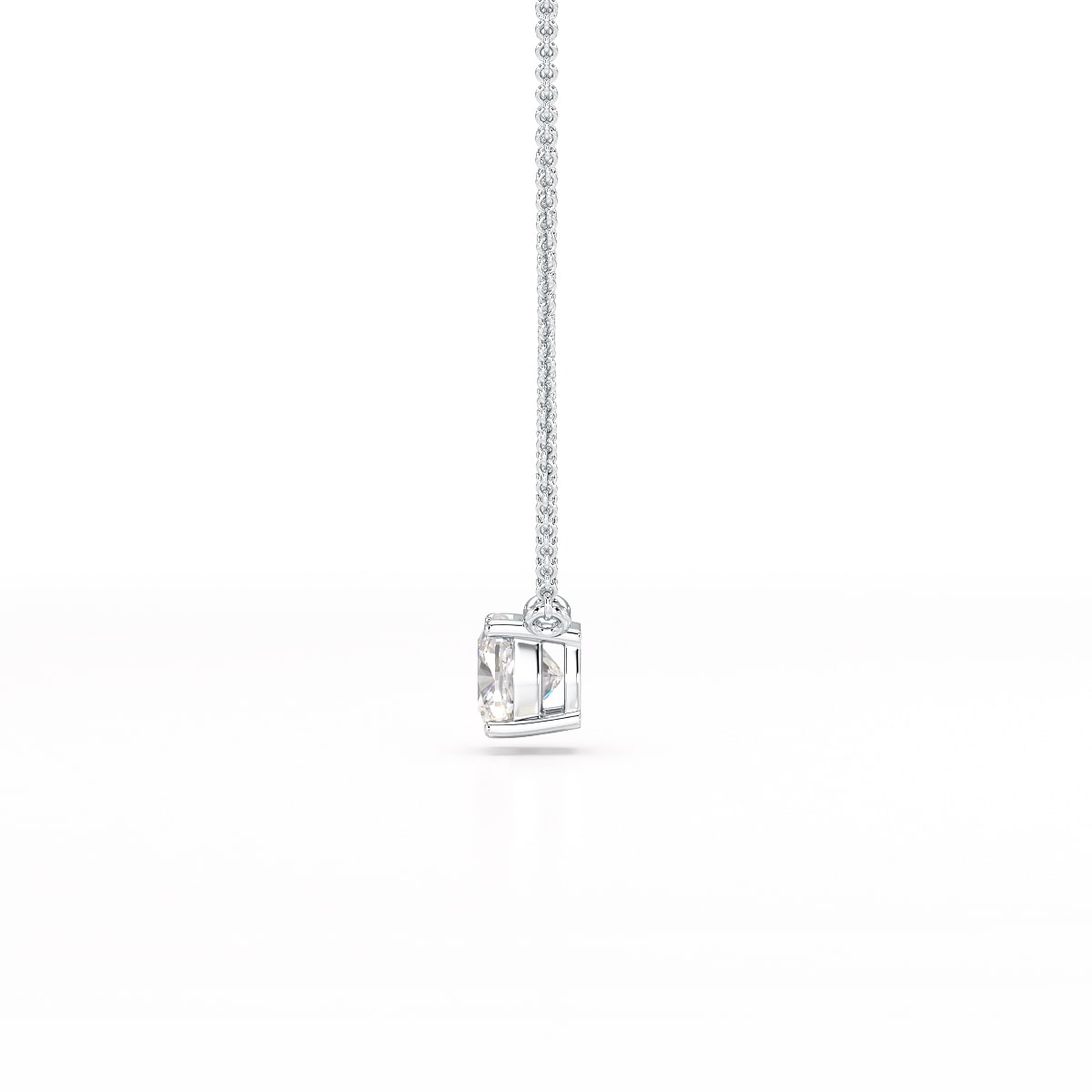 1 CT Cushion Solitaire Lab Grown Diamond Pendant
