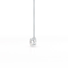 1 CT Cushion Solitaire Lab Grown Diamond Pendant