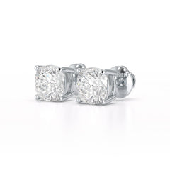 1 CT Cushion Lab Diamond Stud Earrings