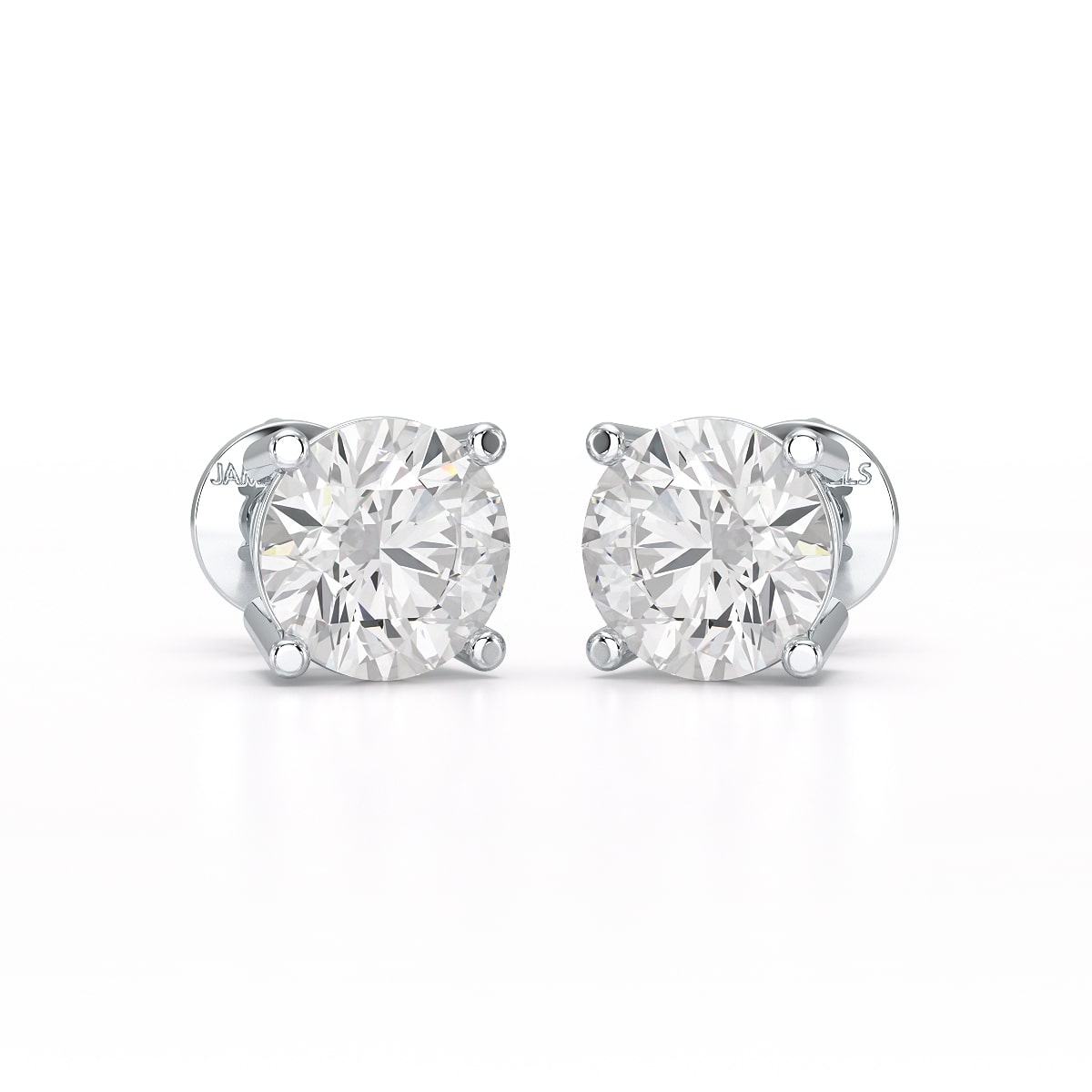 1 Carat Studs Lab Diamond Round Earrings