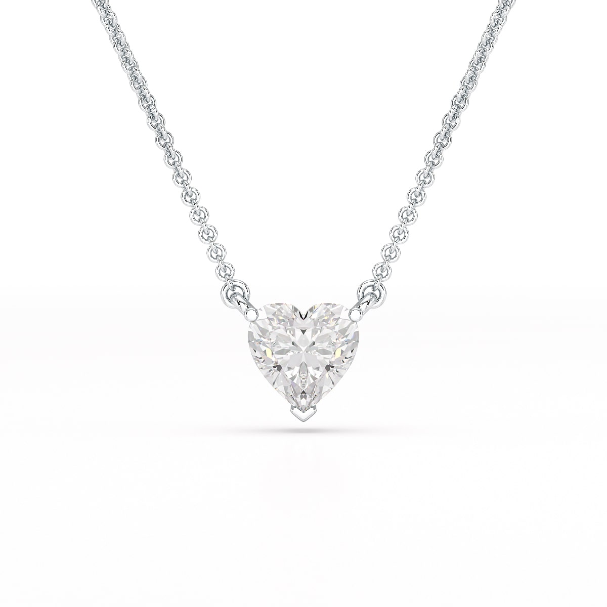 1 Ct Lab Grown Diamond Heart Pendant