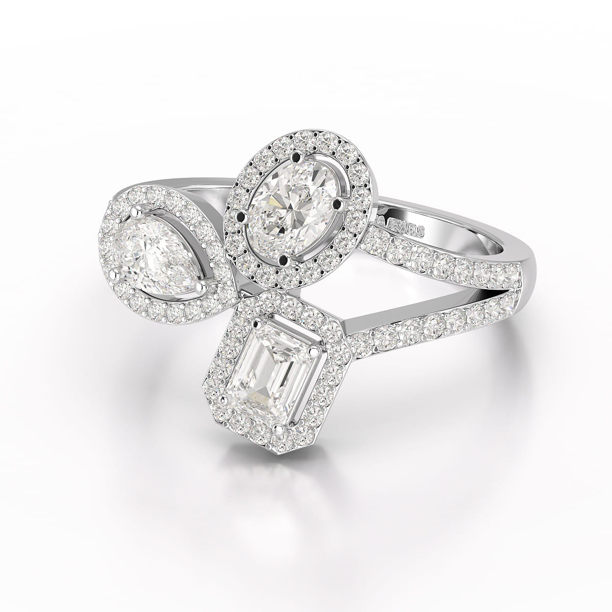2.23 CT Lab Diamond Halo Ring