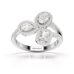 2.23 CT Lab Diamond Halo Ring