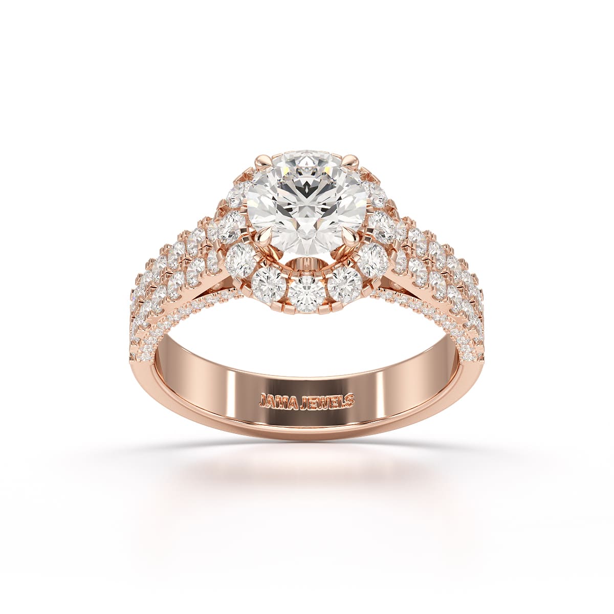 2.32 CT Halo Lab Diamond Engagement Ring