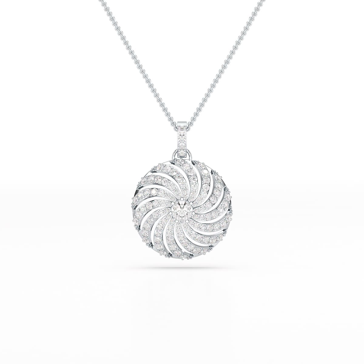 2.33 CT Round Cut Lab Diamond Earring and Pendant Set