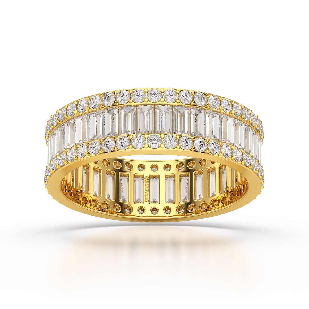 2.54 CT Baguette Cut Lab Diamond Classic Ring