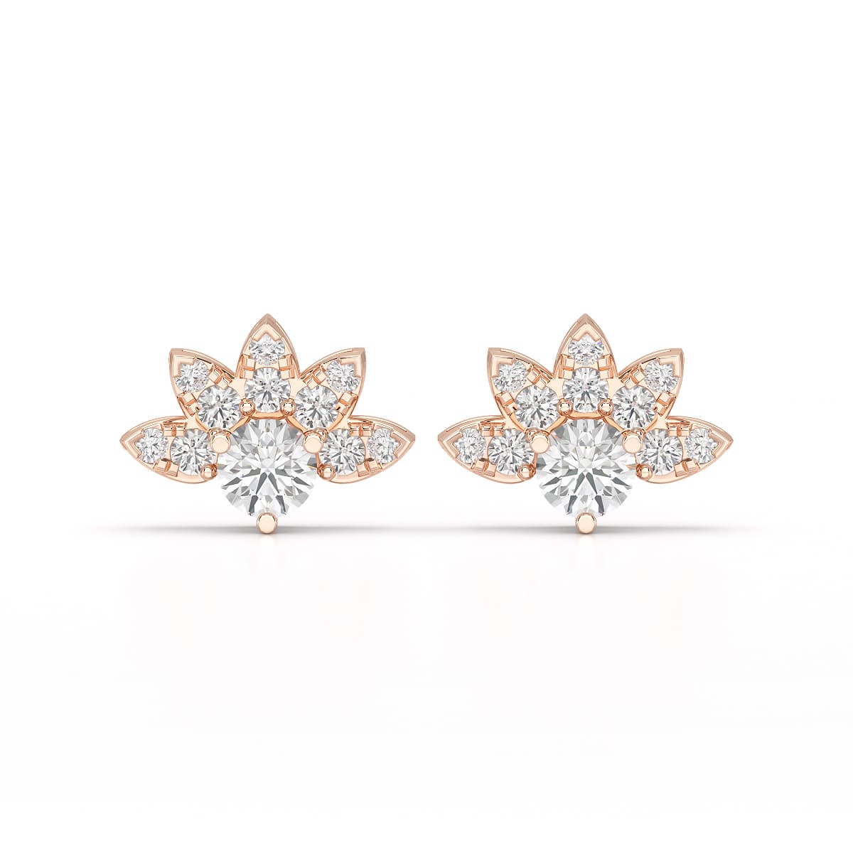 2.6 CT Lab Diamond Round Cut Stud Earrings