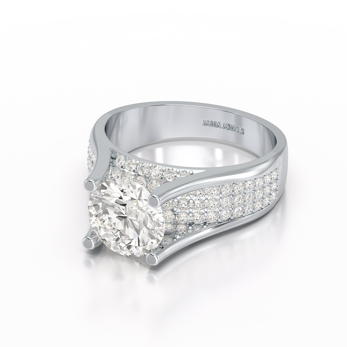 2.6 CT Round Cut Lab Diamond Ring