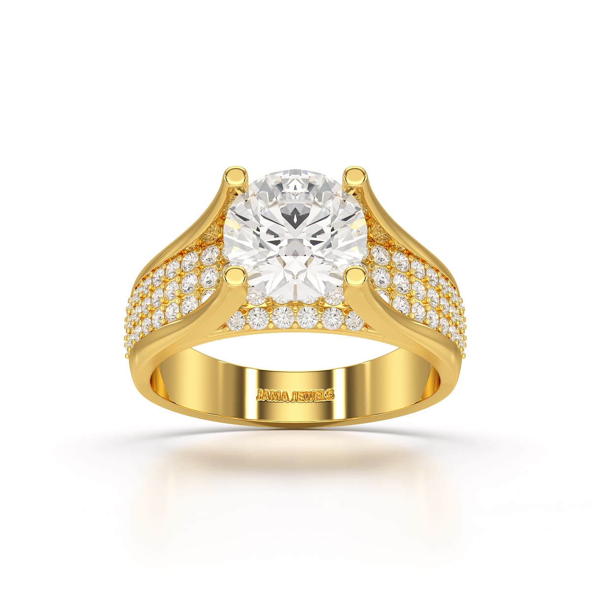 2.6 CT Round Cut Lab Diamond Ring