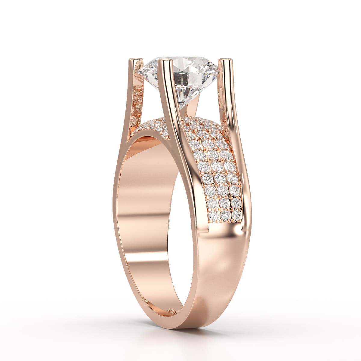 2.6 CT Round Cut Lab Diamond Ring