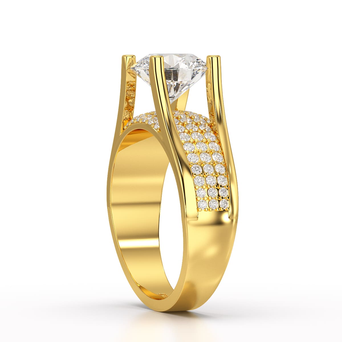 2.6 CT Round Cut Lab Diamond Ring