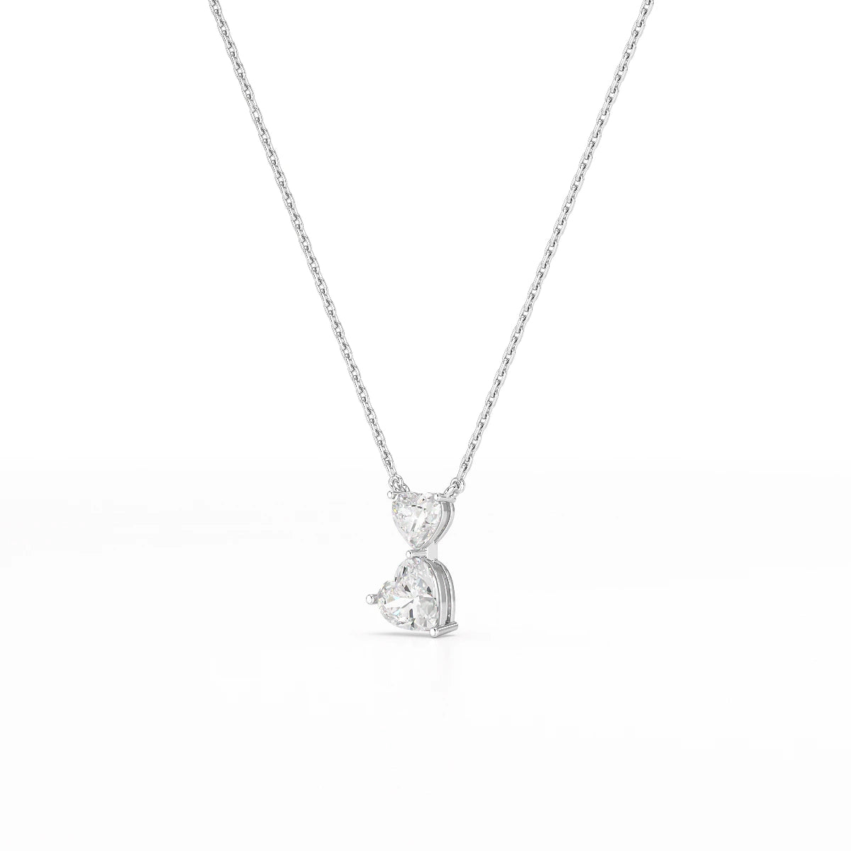 2.83 CT Heart Shaped Lab Diamond Chain Pendant